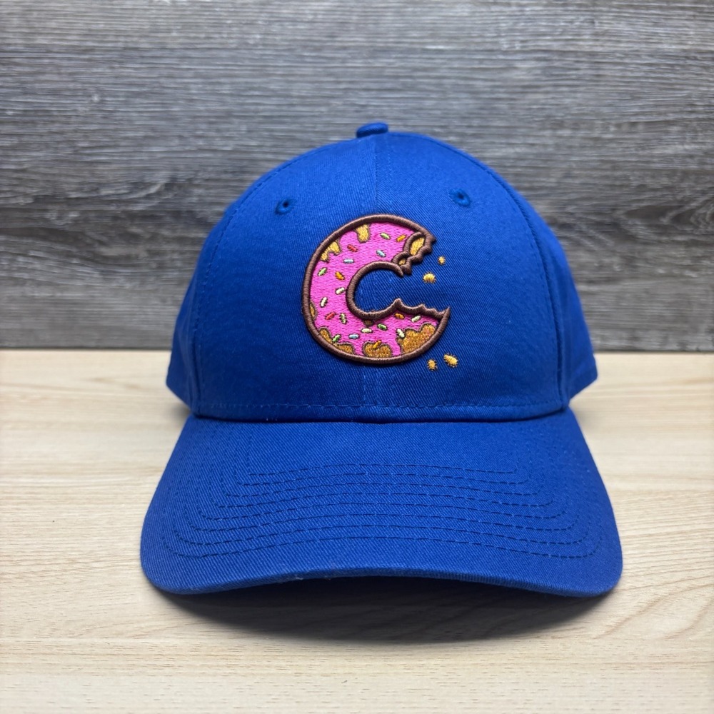 C Logo Hat Cap Strap Back Blue Donut Logo Streetwear Lifestyle New Era